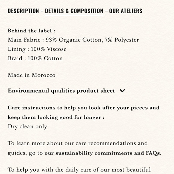 NWT Sezane Fausto Cotton Crochet Lace Knit Wide Leg Trousers Pants Ecru - Picture 13 of 13